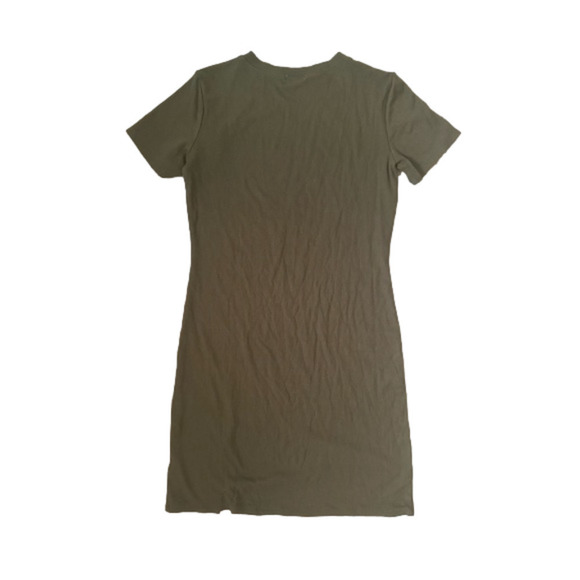 BP Ribbed Short Sleeved Dress in Olive Sarma Medium - Picture 5 of 7